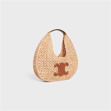 celine classic panier hobo bag in raffia and calfskin|celine classic panier HOBO BAG in Raffia and Calfskin.